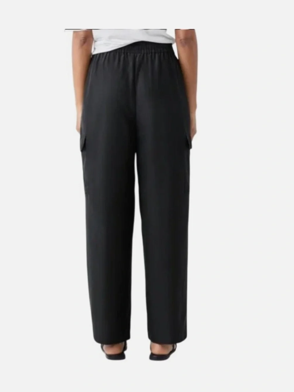 NWT Eileen Fisher Washed Silk Cargo Pants size XL